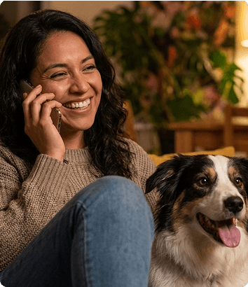 Pet owner calling PetSpa Miami for a grooming appointment in Doral